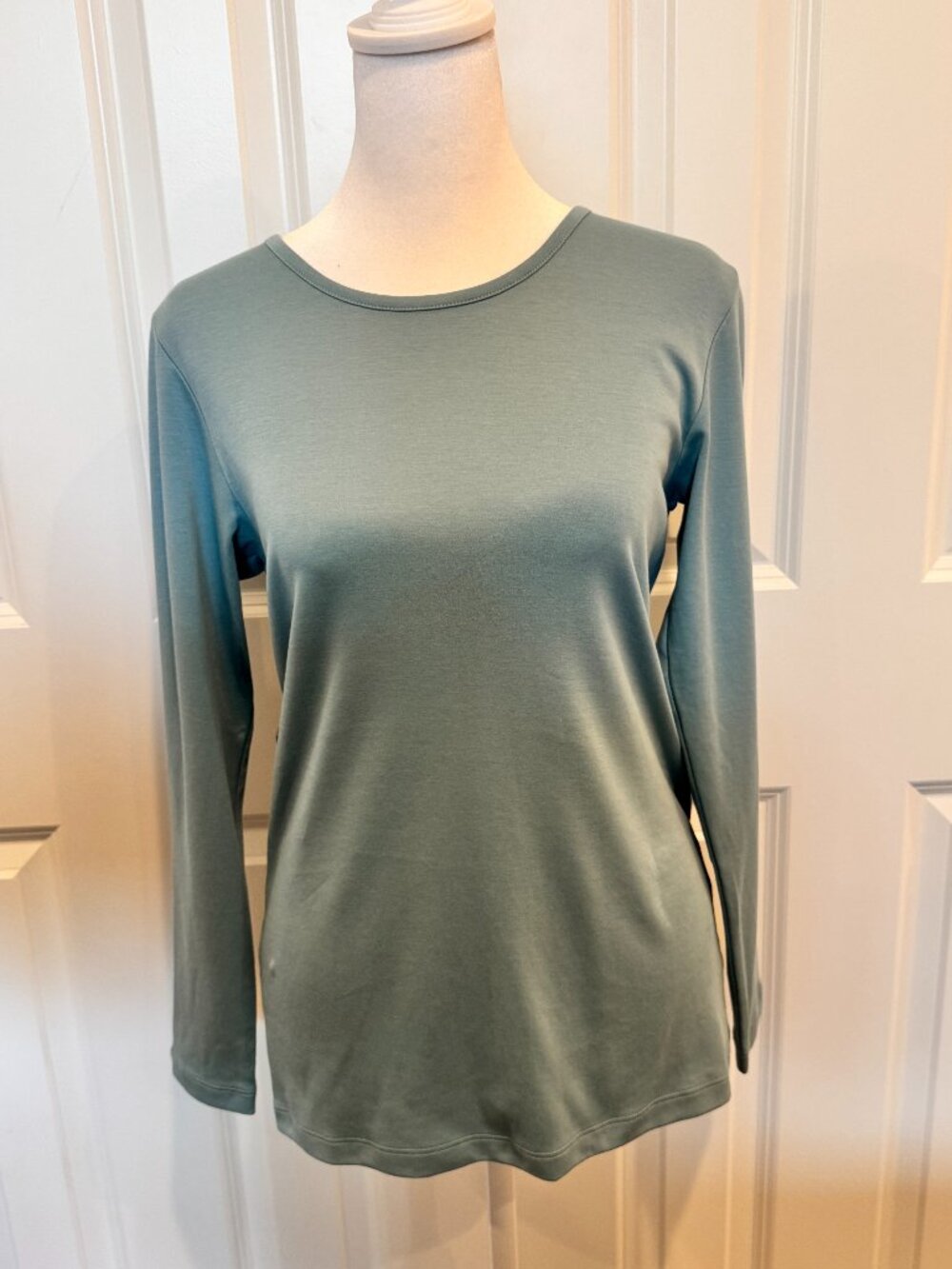 Cuddledown Peruvian Pima Cotton long sleeve crew neck top - Small NWOT